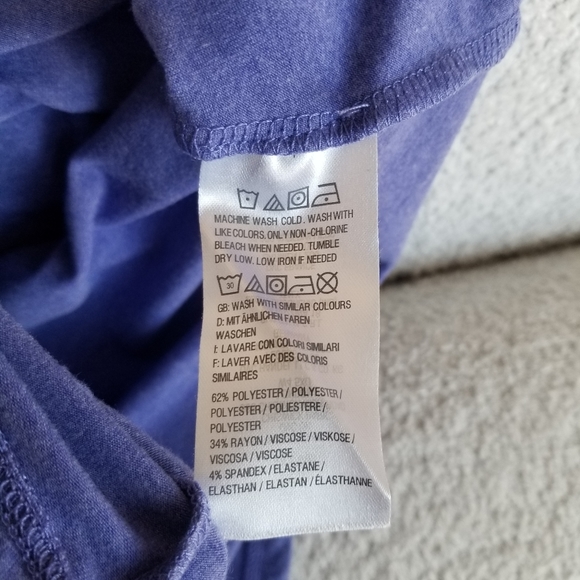 LOGO Lori Goldstein Heathered Periwinkle & Teal Sleeveless Rib Knit Tank Size XS - Picture 8 of 8